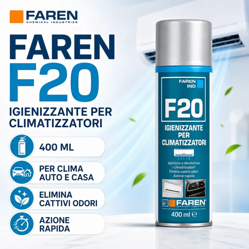 Faren F20 Igienizzante Spray per Condizionatori 400 ml