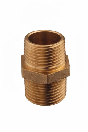NIPPLE DIRITTO MM OTTONE GIALLO 1/2