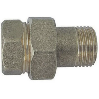 RACCORDO DIRITTO  MF 3 PEZZI  OTTONE GIALLO 1/2