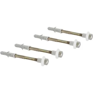 4 PZ Fissaggi Verticali PER WC E BIDET Zincati - M6x80