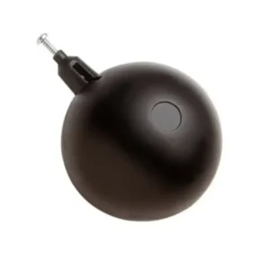 SFERA IN PLASTICA TONDA NERA PER ASTE PIATTE Diam. 120