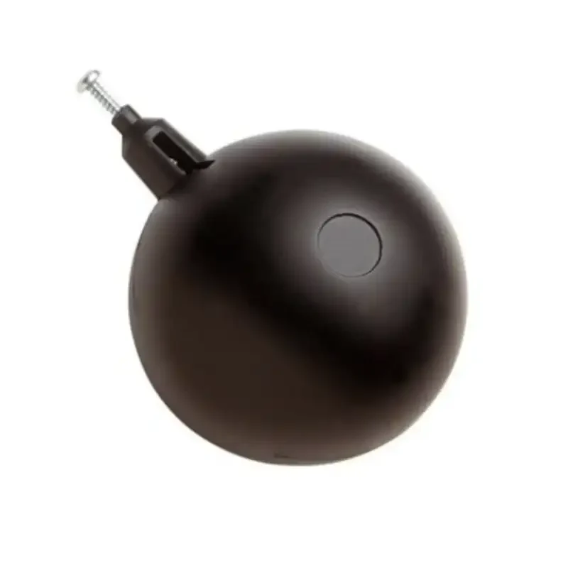 SFERA IN PLASTICA TONDA NERA PER ASTE PIATTE Diam. 120