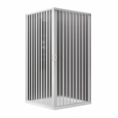 BOX Doccia 2 LATI A Soffietto RID. MOD. ROSY LINEA Plisse' Cm 80 X 80